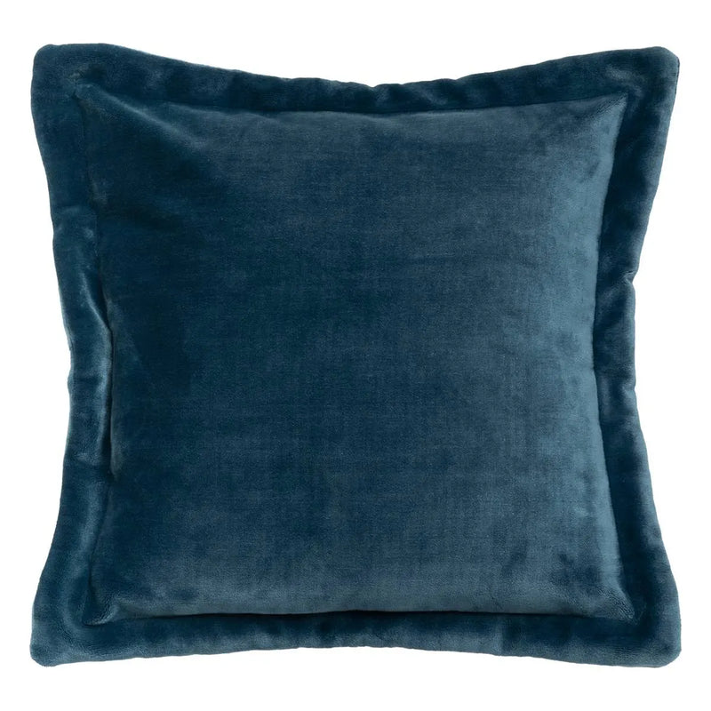 Cuscino di Flanella Cuddly Blu Mare 53 x 53 cm