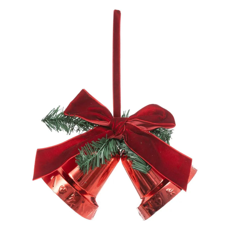 Campanelle in PVC con Fiocco Rosso 11 x 9,5 x 20 cm