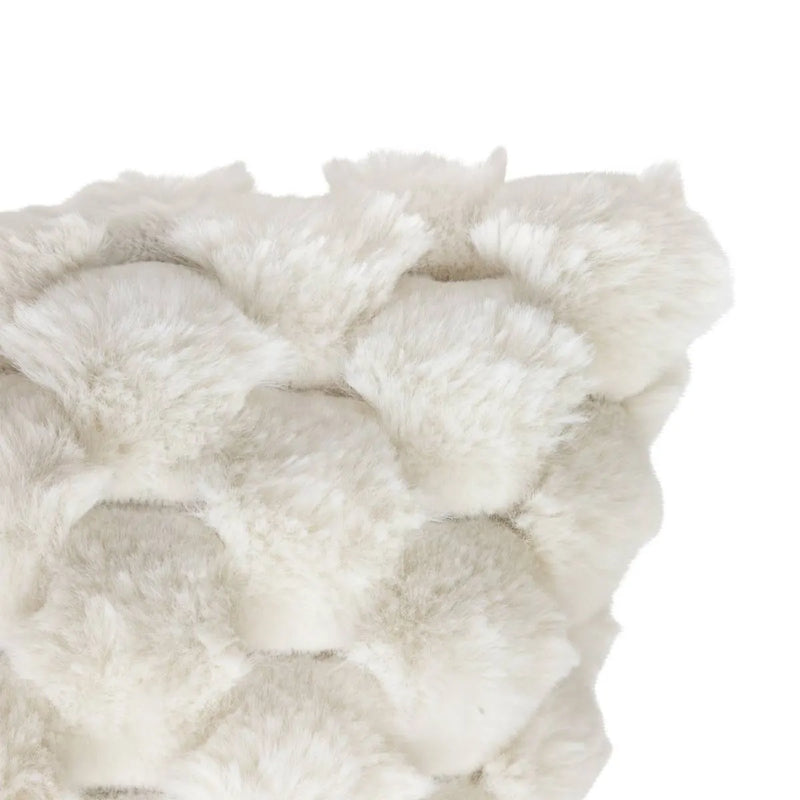 Cuscino Adriel in Pelliccia Beige 38 x 58 cm