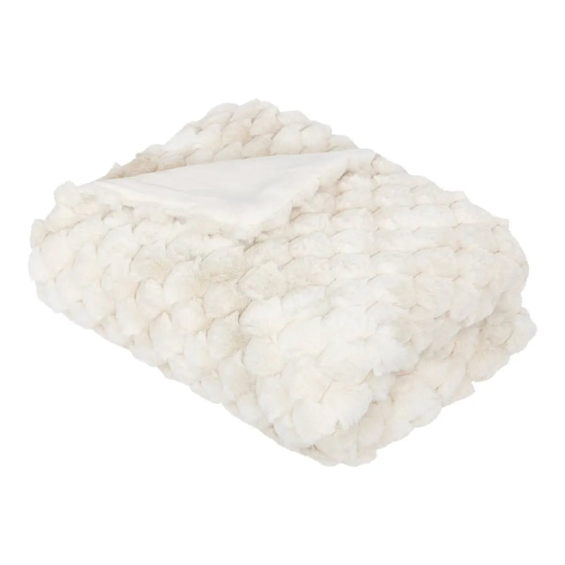Plaid Adriel in Pellicia  Beige 120 x 160 cm