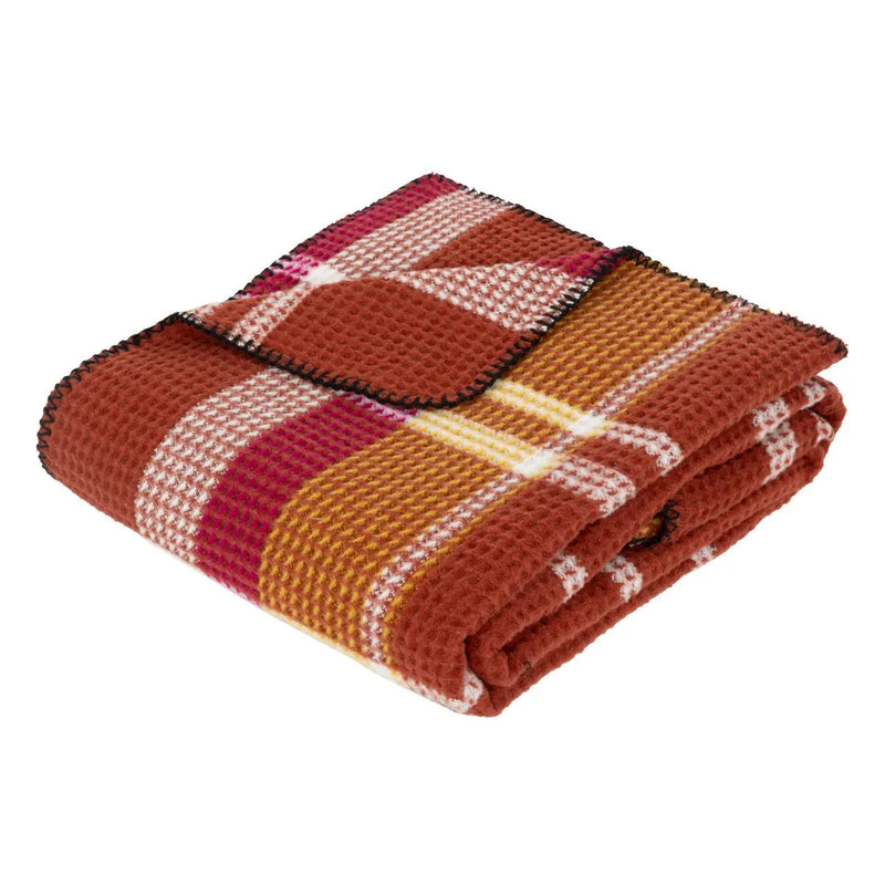 Plaid Owen in Tessuto Tartan Terracotta 130 x 180 cm