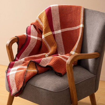Plaid Owen in Tessuto Tartan Terracotta 130 x 180 cm