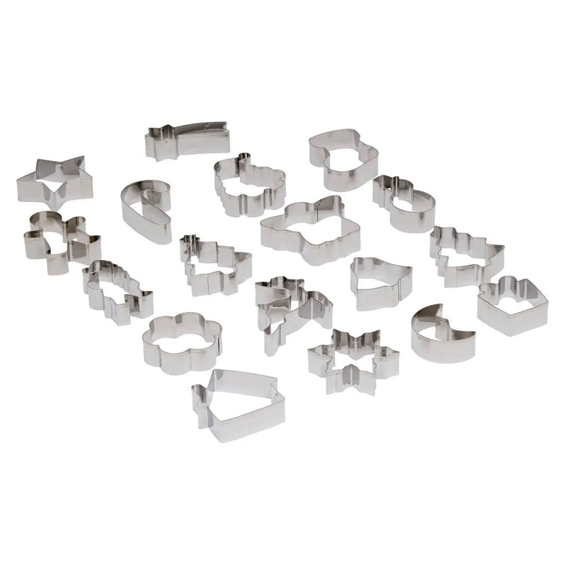 Formine per Biscotti XMAS in Metallo 13 cm - 18 pezzi