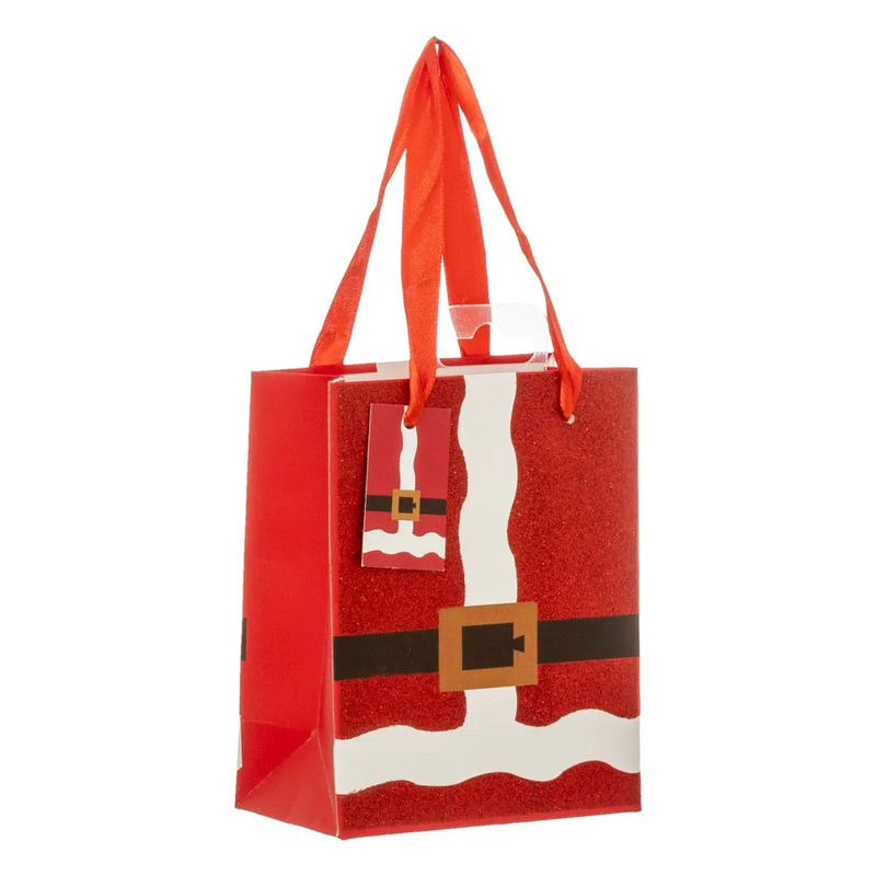 Borsa in Carta Abito Babbo Rosso e Bianco 11,5 x 6 x 14 cm