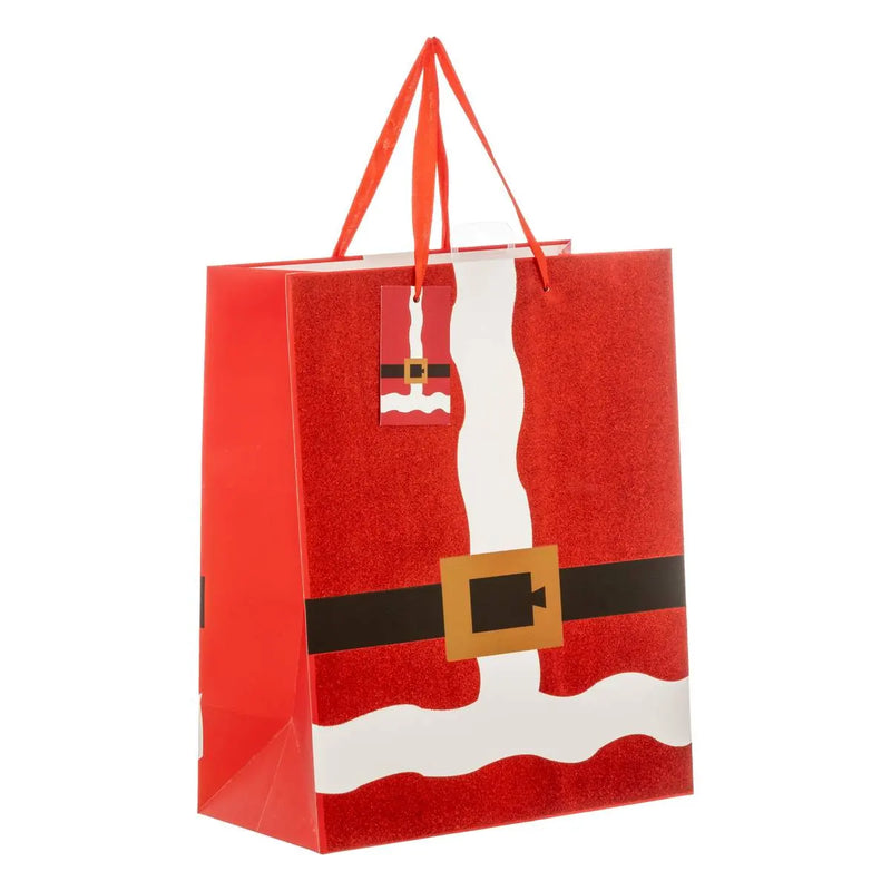 Borsa in Carta Abito Babbo Rosso e Bianco 26,5 x 13,5 x 33 cm