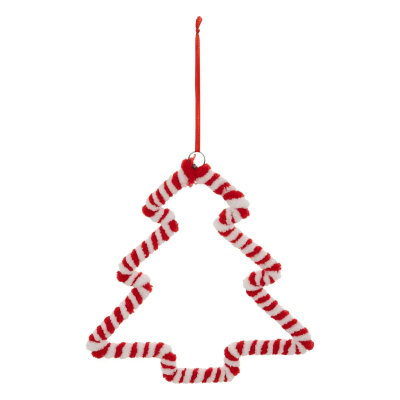 Albero Bianco e Rosso con Gancio 15 x 15 cm