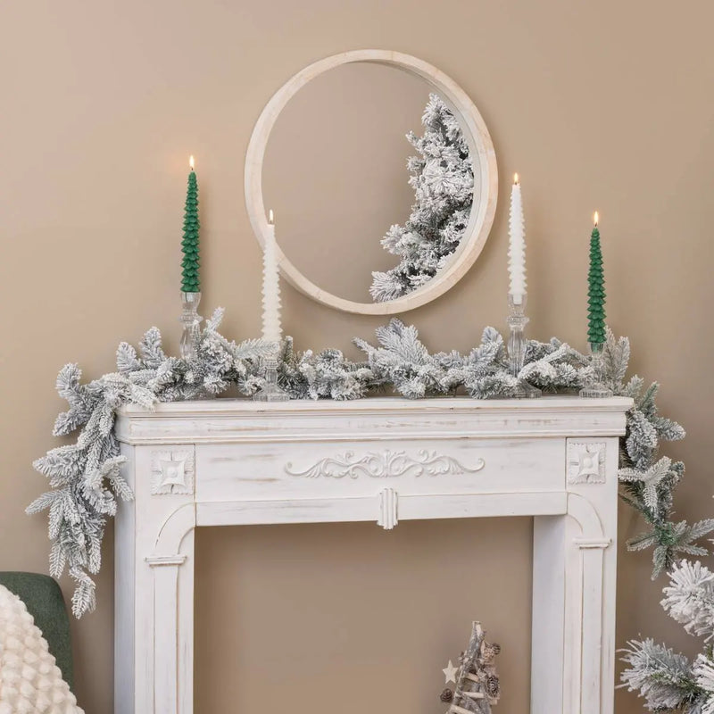 Candele Stecca Abete Bianco 25 cm - 2 pezzi