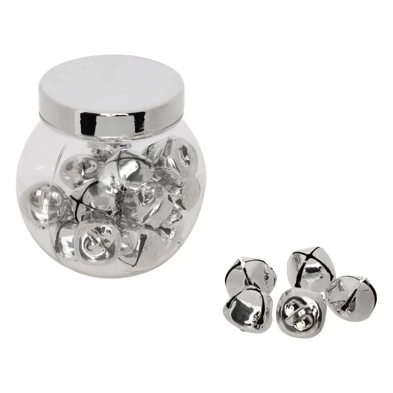 Campanelli in Metallo con Barattolo Argento - 24 pezzi