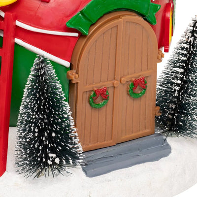Villaggio di Natale Sfera Multicolor con LED, Movimenti e Musica 19,5 x 18 x 22 cm