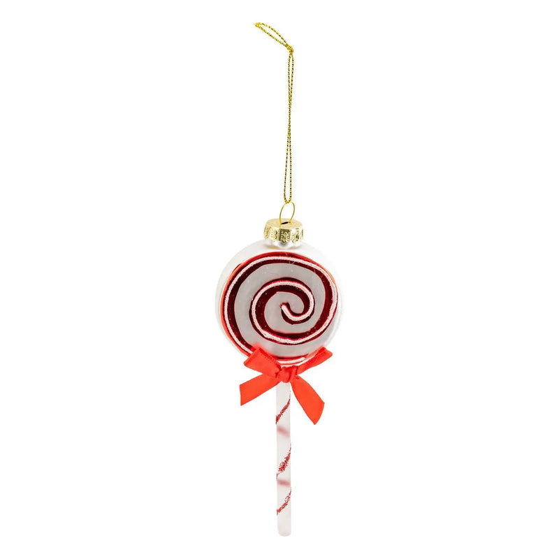 Lecca-Lecca in Vetro Rosso con Gancio 14 cm
