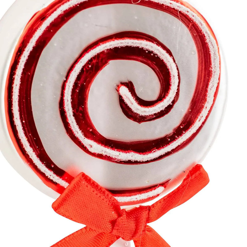 Lecca-Lecca in Vetro Rosso con Gancio 14 cm