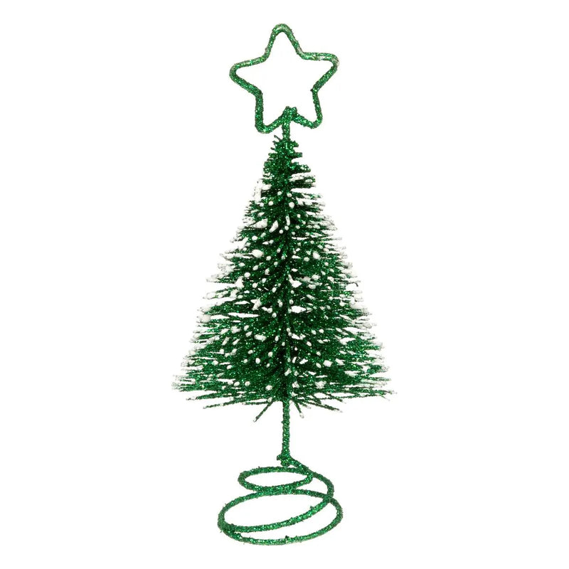 Segnaposto Albero Glitter Verde 5 x 10 cm