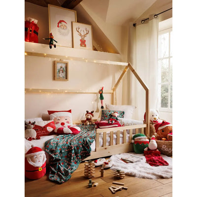 Cuscino Peluche Squishy Babbo Rosso 35 cm