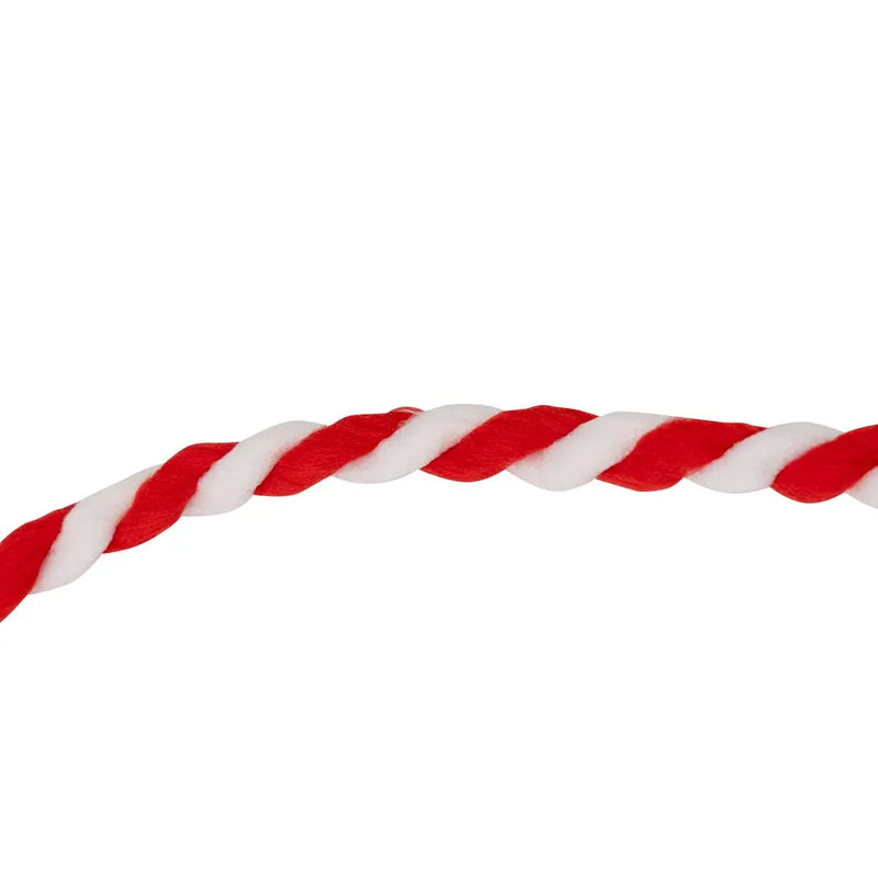 Cordoncino in Tessuto Righe Rosso e Bianco 3 mt
