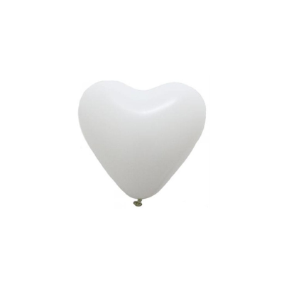 Palloncini Cuore Medio Bianco 15 cm - 12 pezzi