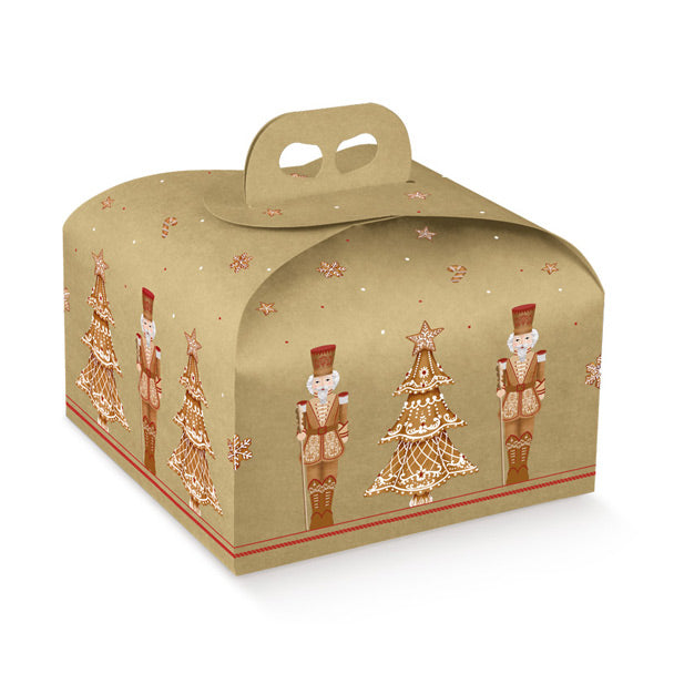 Scatola Porta Panettone Ginger Bread 245 x 245 x 130 mm