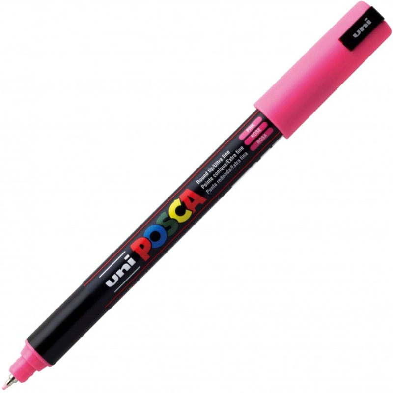 Pennarello Marcatore a Tempera Uni Posca a Punta Ultra Fine Rosa
