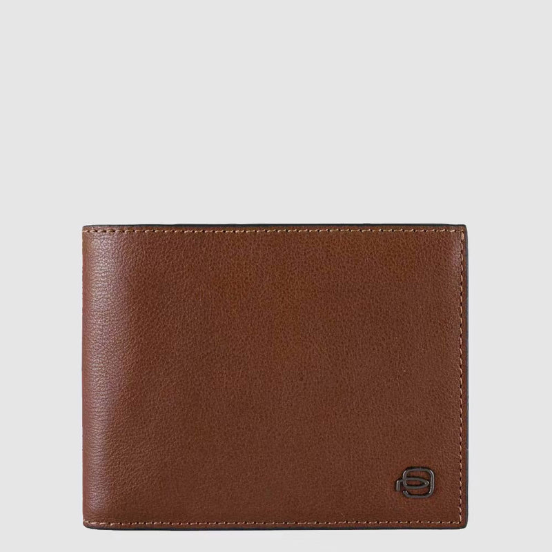 Portafoglio Piquadro Uomo in Pelle con Portamonete e RFID Black Square Cuoio