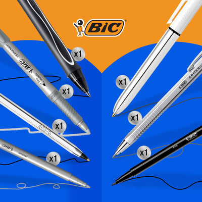 BIC Set di Scrittura Multiuso 7 pezzi Argento