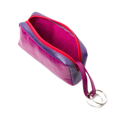 Dudubags Portachiavi in Vera Pelle Vitello Fucsia Unisex