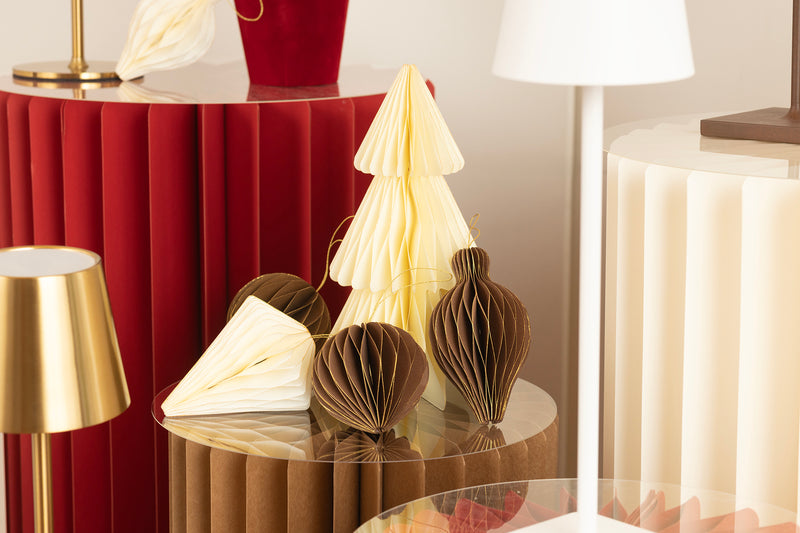 Alzata in Carta con Base in PVC Rosso 20 x 30 cm