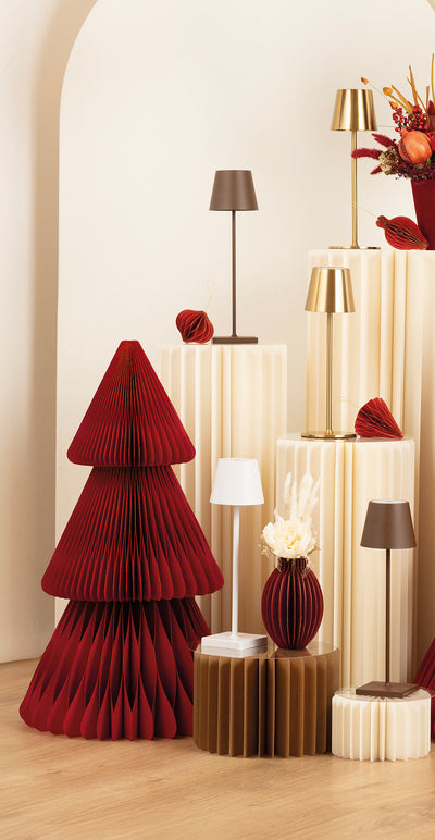 Alzata in Carta con Base in PVC Rosso 20 x 30 cm