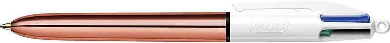 Penna a Sfera Bic 4 Colori Colours Shine con Punta Media e Fusto Rose Gold