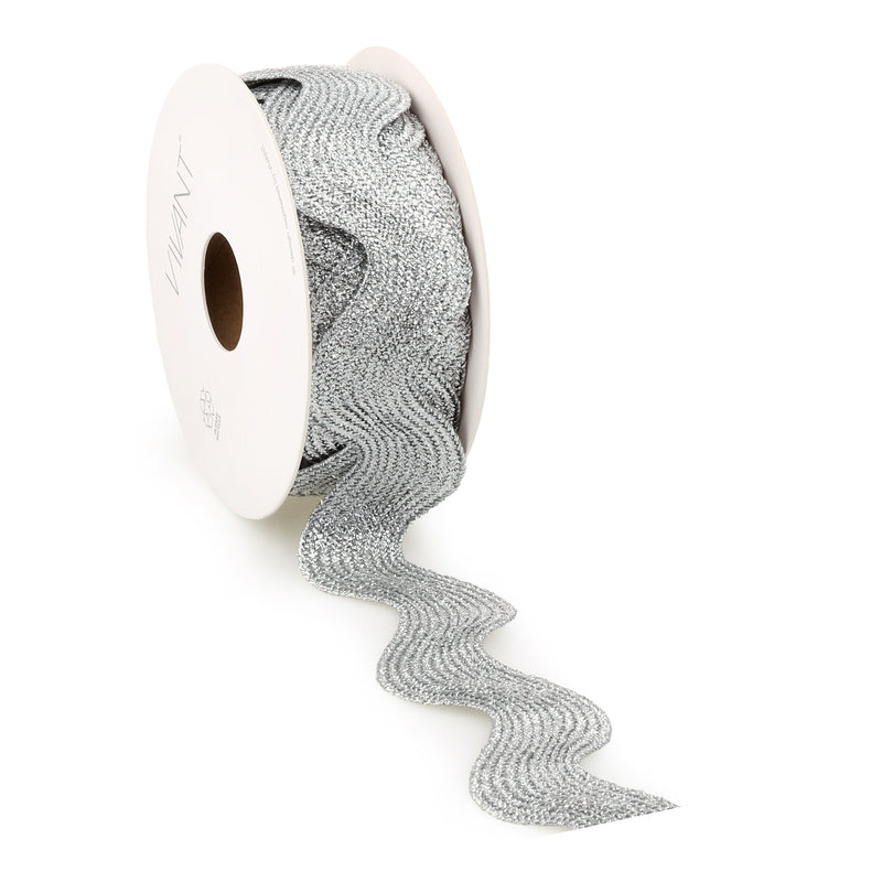 Nastro in Tessuto Curvy Argento 40 mm x 5 mt