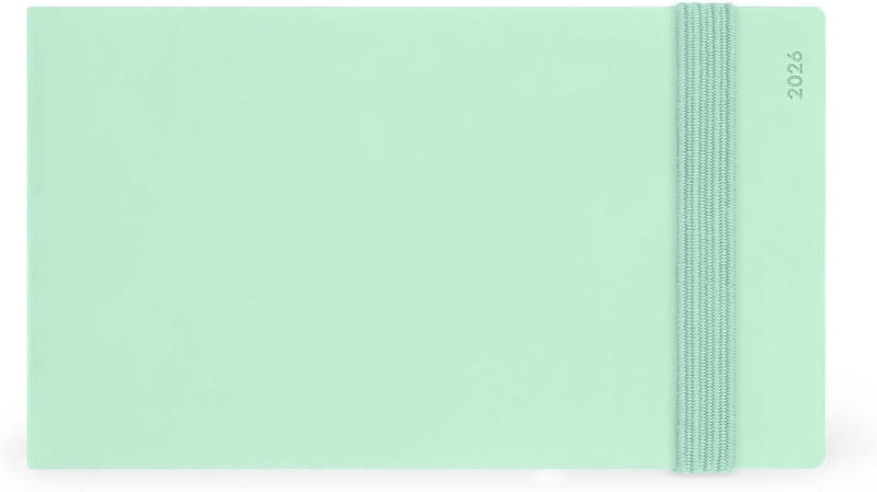 Agenda 13 Mesi Legami Settimanale Orizzontale ad Album 2026 Pastel Mint con Chiusura ad Elastico
