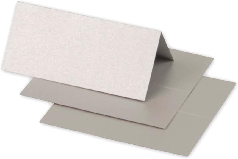 Cartoncini Pollen Clairefontaine Pliee per Segnaposto 210 gr / 8,5 x 8 cm / Argento / 25 pezzi