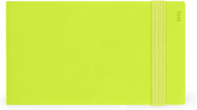 Agenda 13 Mesi Legami Settimanale Orizzontale ad Album 2026 Chartreuse con Chiusura ad Elastico