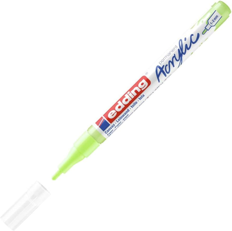 Pennarello Marcatore Acrilico Edding 5300 a Punta Tonda 1-2 mm Verde Pastello