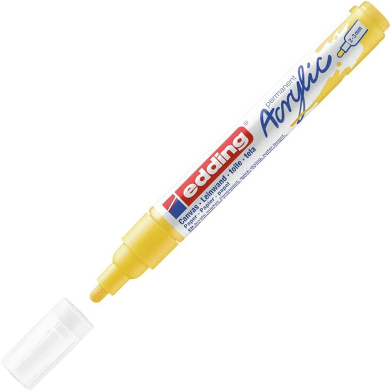 Pennarello Marcatore Acrilico Edding 5100 a Punta Tonda 2-3 mm Giallo