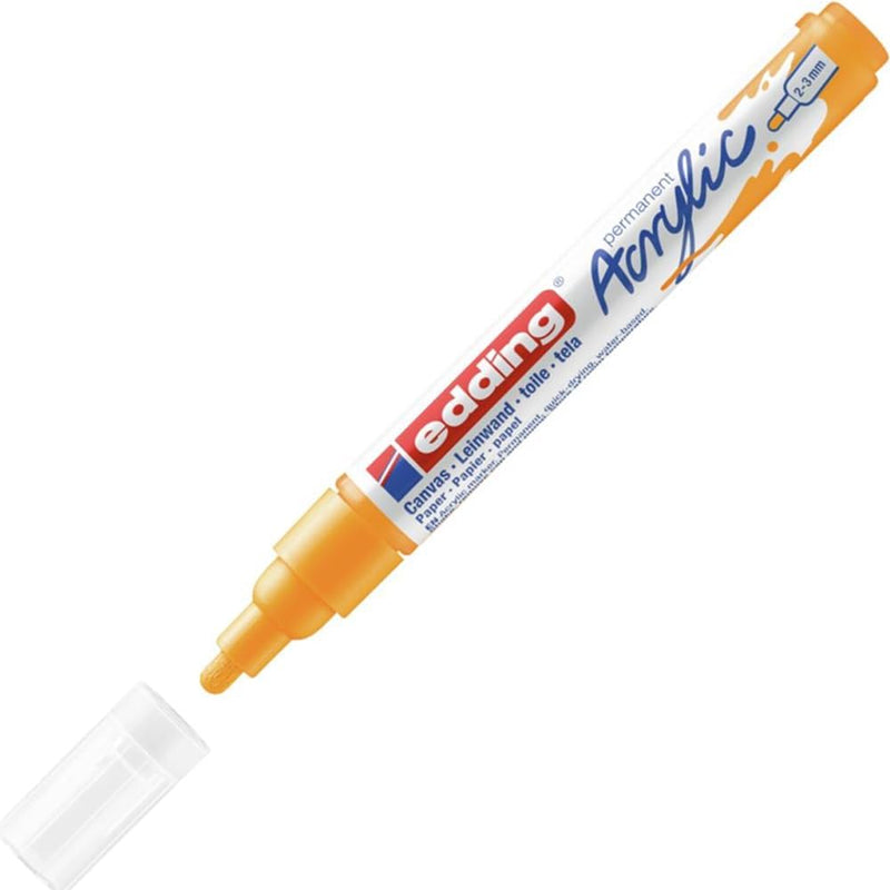 Pennarello Marcatore Acrilico Edding 5100 a Punta Tonda 2-3 mm Giallo Sole