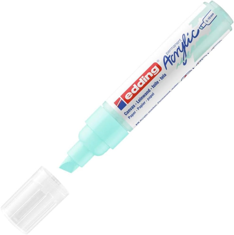 Pennarello Marcatore Acrilico Edding 5000 a Punta Tonda 5-10 mm Azzurro Pastello