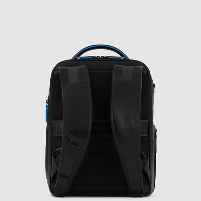 Zaino Piquadro Porta PC 14' e Ipad® in Pelle Blue Square Revamp Nero