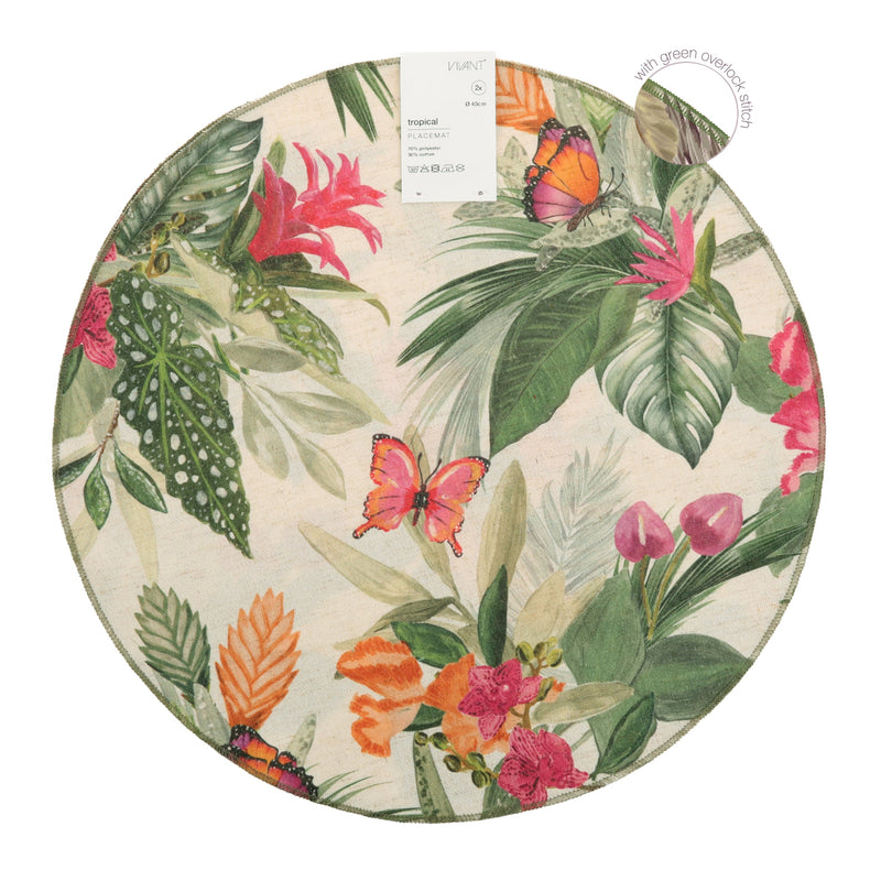 Tovaglietta Americana Tropical 40 cm - 2 pezzi