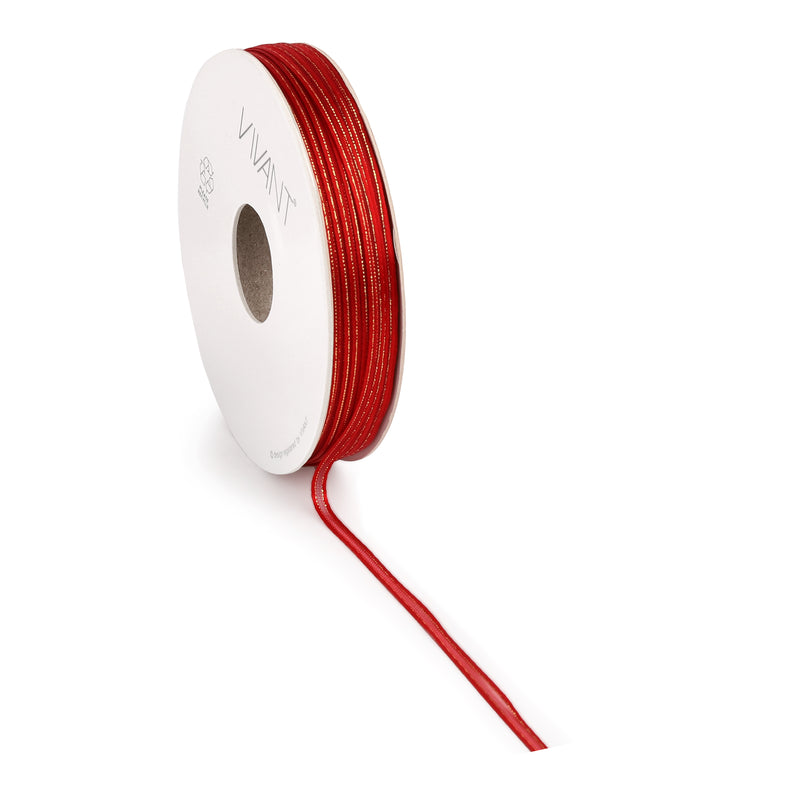 Nastro in Tessuto Charming Rosso 4 mm x 100 mt