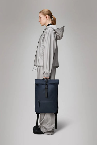 Zaino RAINS Rolltop Rucksack Impermeabile W3 Navy