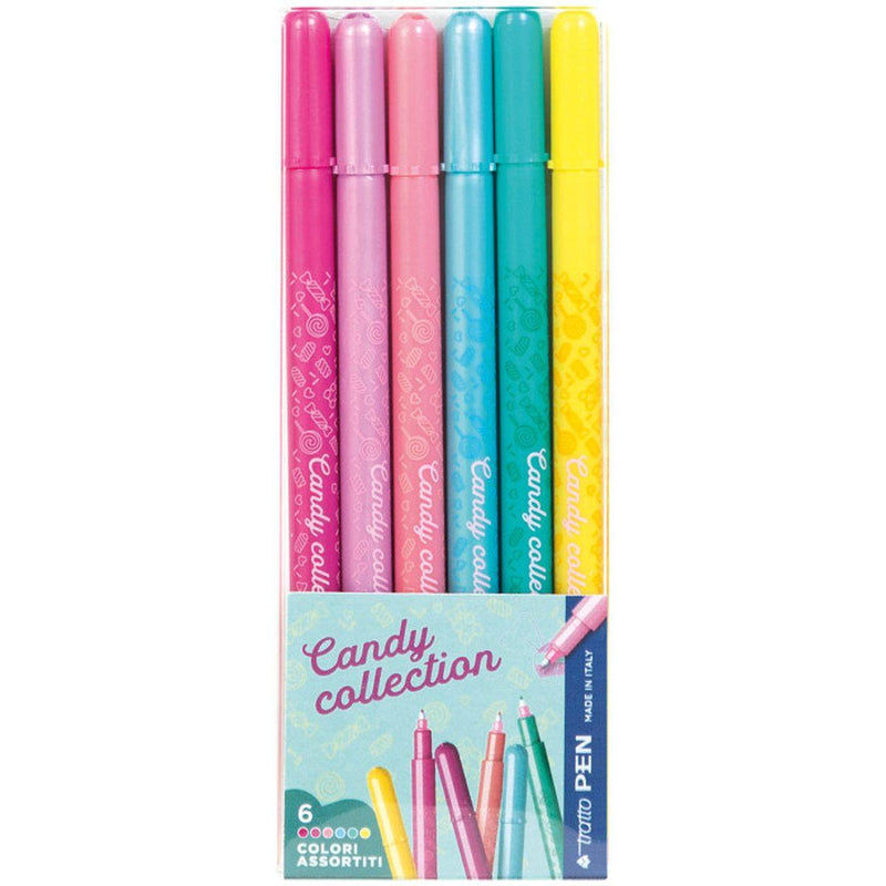 Pennarelli Tratto Pen Candy Colletion - 6 pezzi