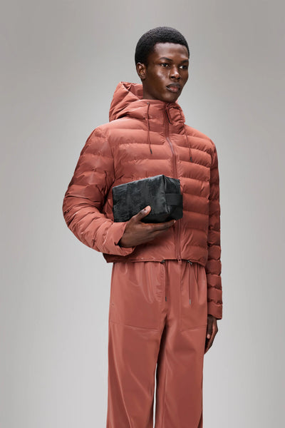 Beauty Case RAINS Wash Bag Small Impermeabile W3 Coal