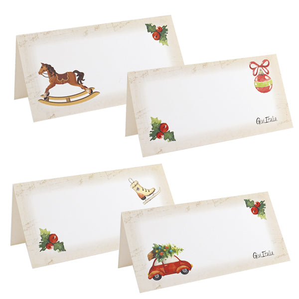 Segnaposto Jingle Bells 10 x 5 cm - 8 pezzi