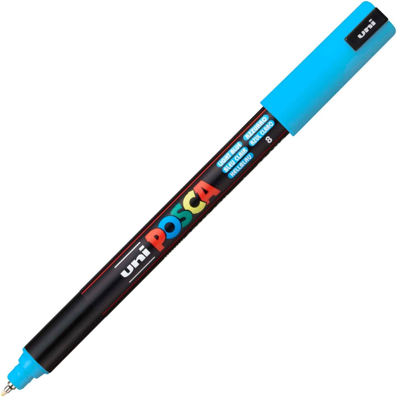 Pennarello Marcatore a Tempera Uni Posca a Punta Ultra Fine Azzurro