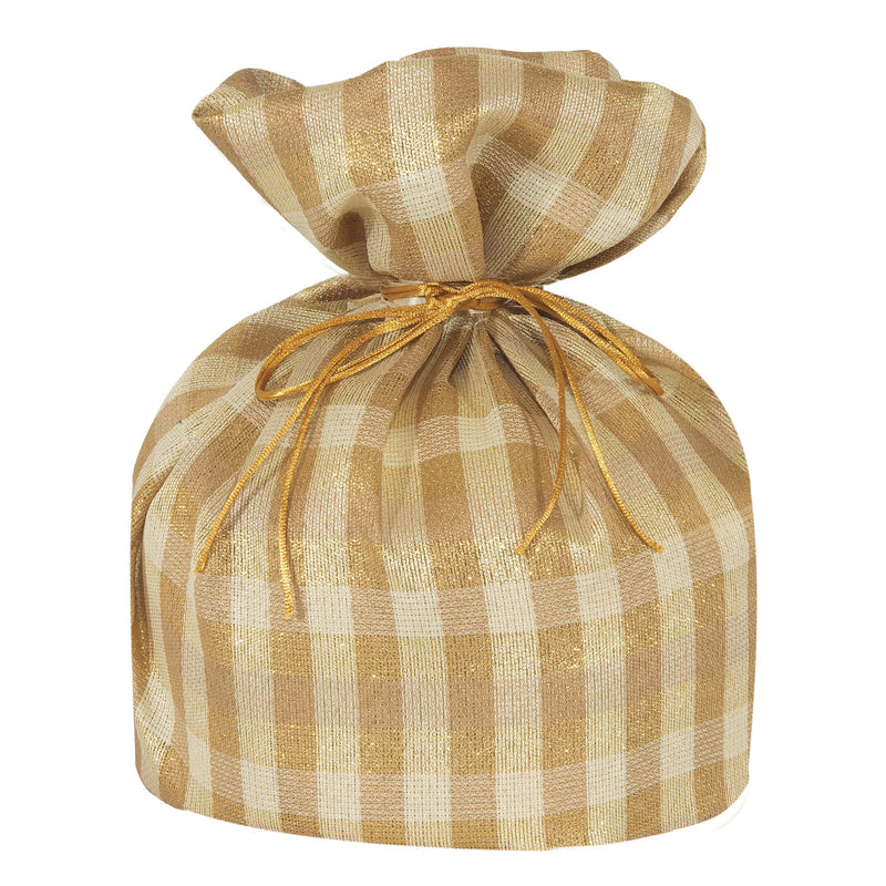 Porta Panettone Tartan Crema 23 x 35 cm