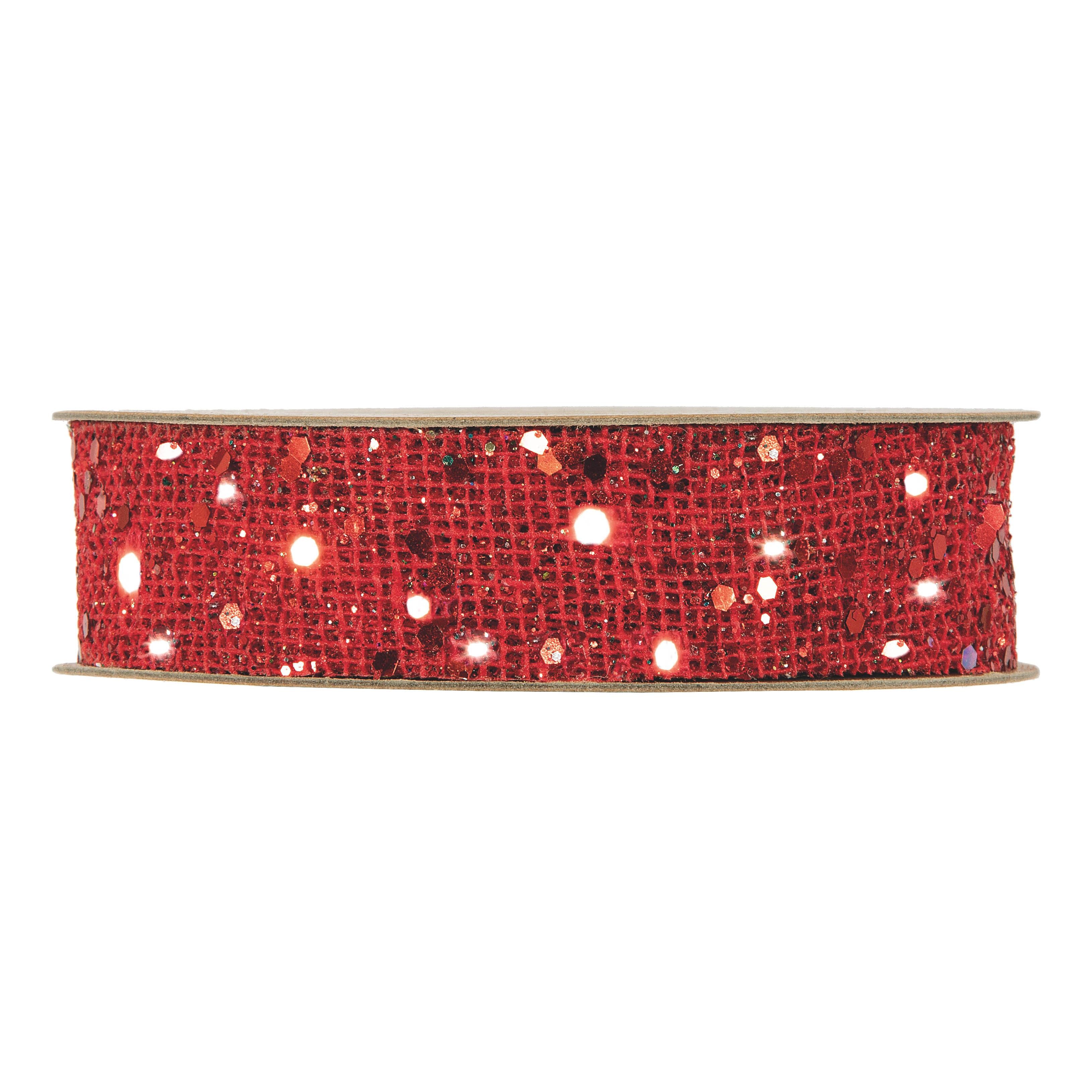 Nastro Di Velluto Oro Champagne Con Bordo Glitter | 6,3 Cm X 9,1 M | Bordi Cablati | Per Albero, Ghirlande E Regali Di Natale
