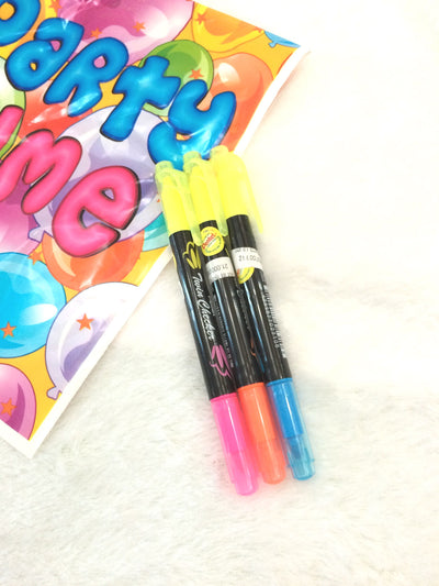 Evidenziatore Pentel Twin Checker con Doppia Punta Giallo e Azzurro