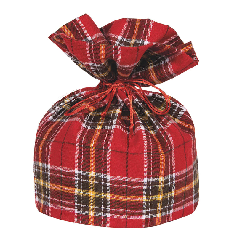 Porta Panettone Tartan Rosso 23 x 23 x 35 cm