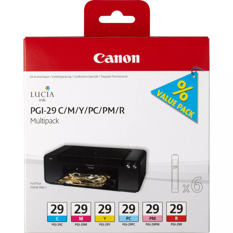 Multipack Cartucce Originali Canon PGI-29 6 Colori