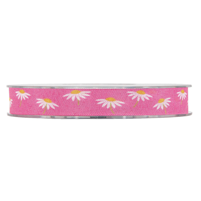 Nastro in Tessuto Marguerite Rosa 15 mm x 20 mt