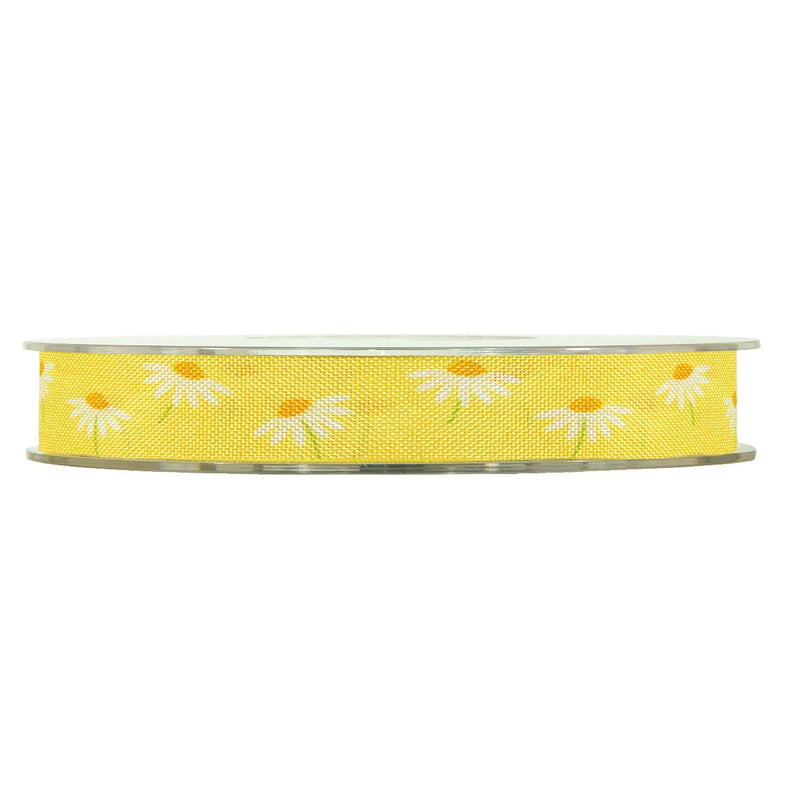 Nastro in Tessuto Marguerite Giallo 15 mm x 20 mt